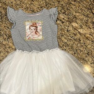 Striped Disney Dress with Princess Design